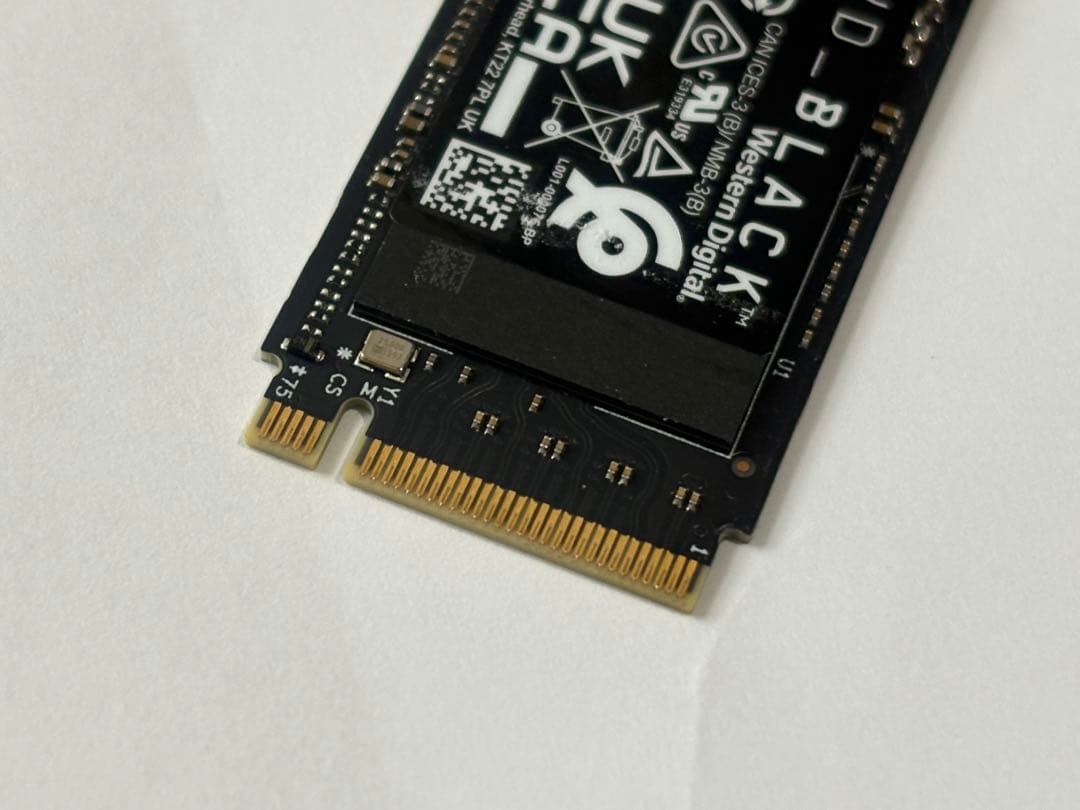 WD_BLACK NVMe SSD 1TB M.2 2280 使用時間短い