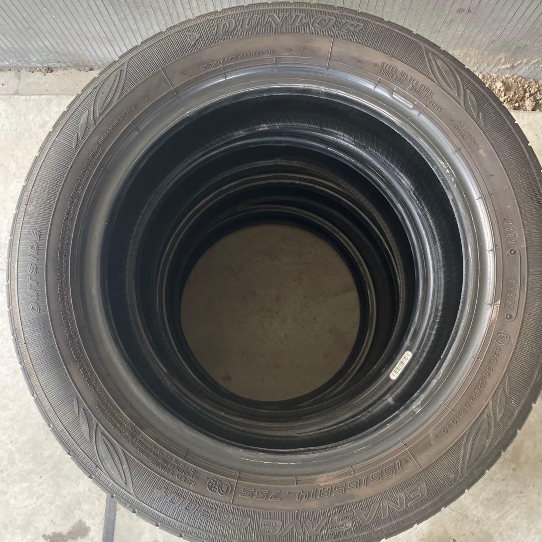 ダンロップ　エナセーブ　155/65R14 中古4本　22年製　送料込み