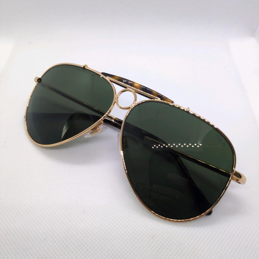 美品 Ralph Lauren ゴールドフレーム サングラス「PH3149」