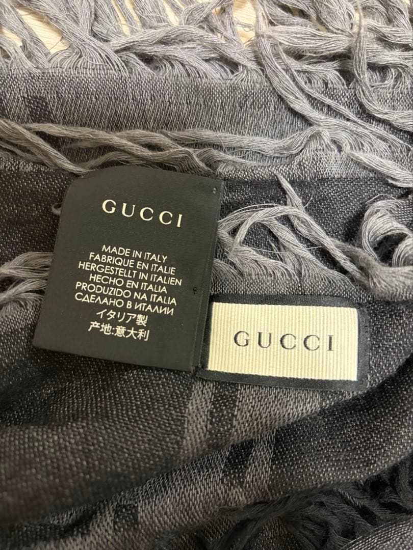 GUCCI アフガンストール　ウールシルク　大判　ショール　ストール　gucci