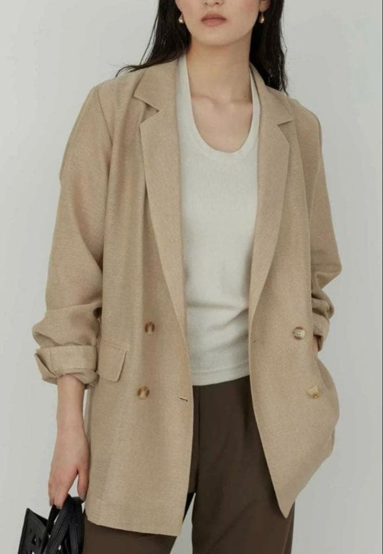 GALLARDAGALANTE ベージュテーラードメッシュジャケット26400円