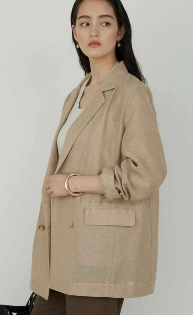 GALLARDAGALANTE ベージュテーラードメッシュジャケット26400円