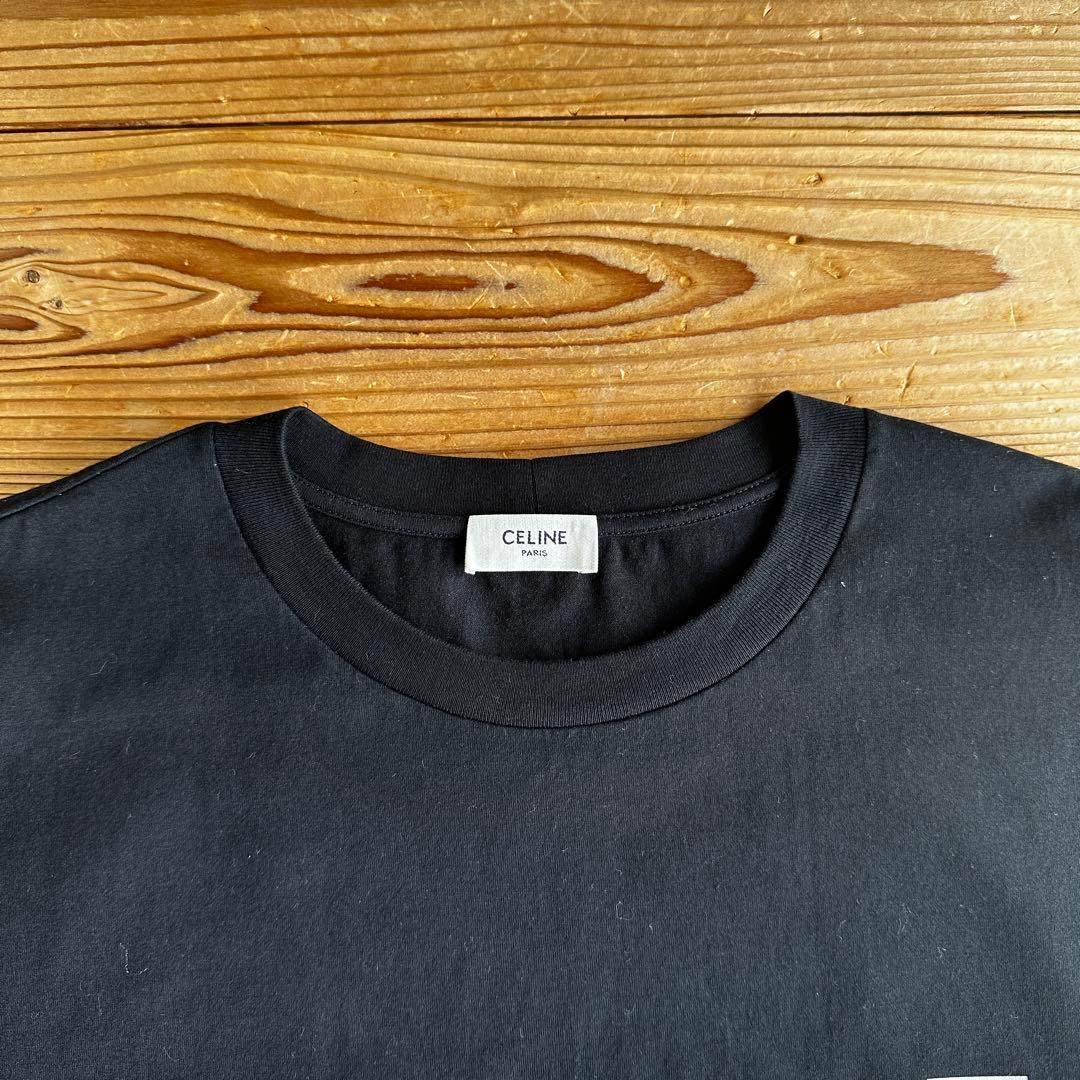 【美品】セリーヌ　CELINE ブラック ルーズフィットTシャツ　サイズＳ