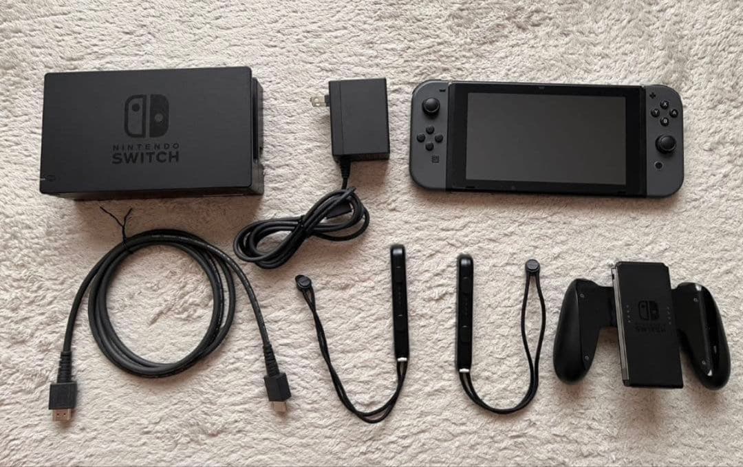 美品 Nintendo Switch 本体 グレー 付属品完備