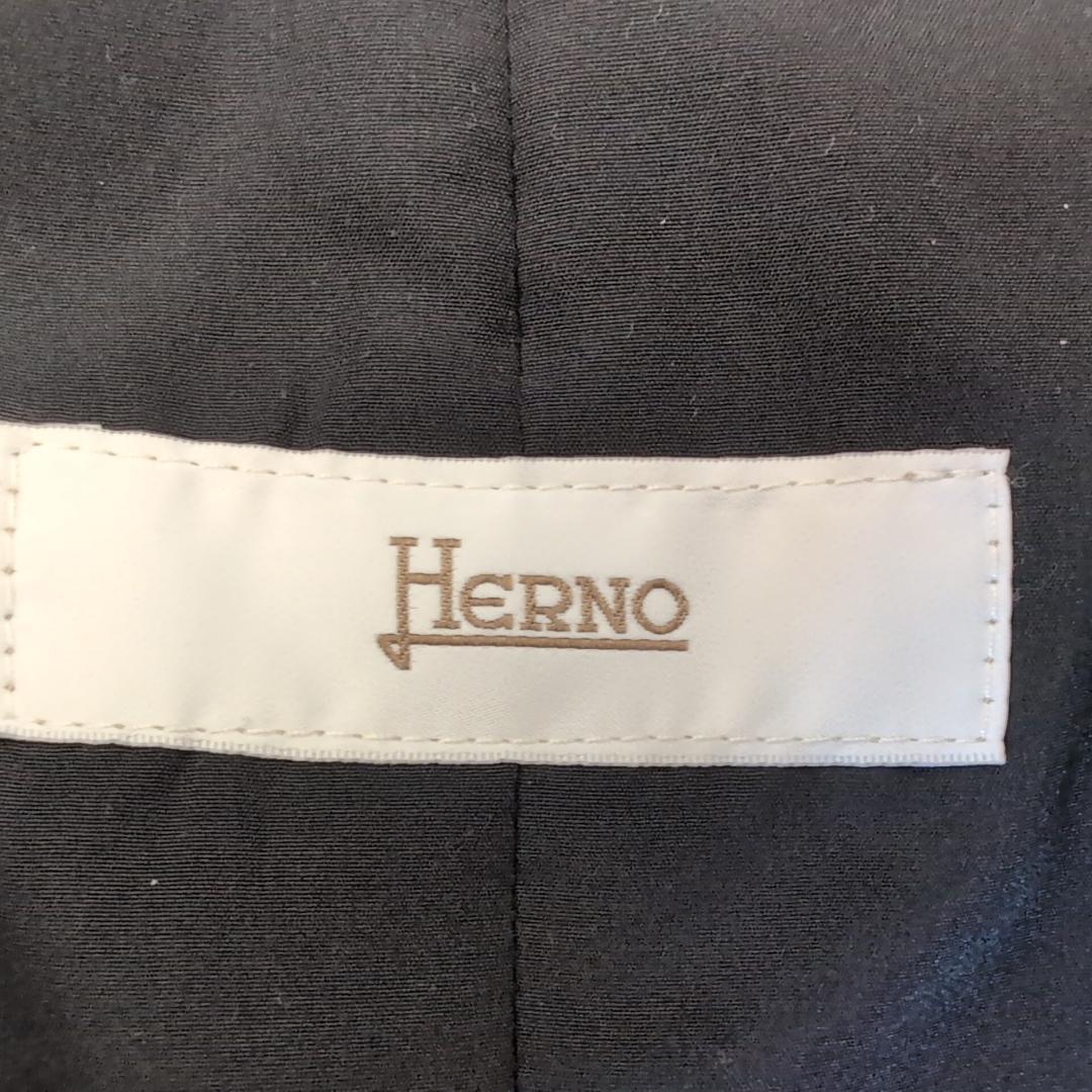 美品 HERNO ヘルノ 軽量ナイロンコート 44(L相当) 黒 n45