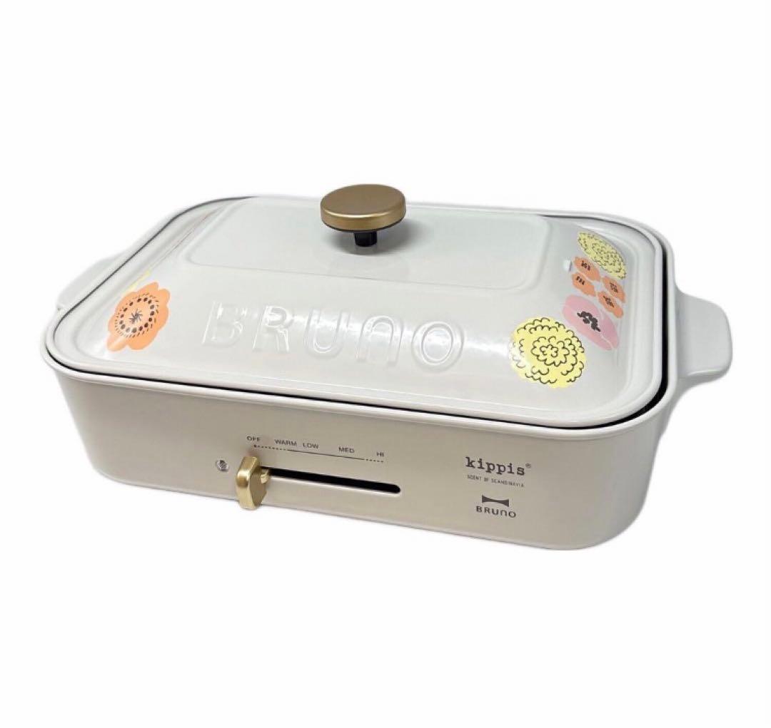 新品 BRUNO コンパクトホットプレート kippisコラボ　ケサクーフラワー