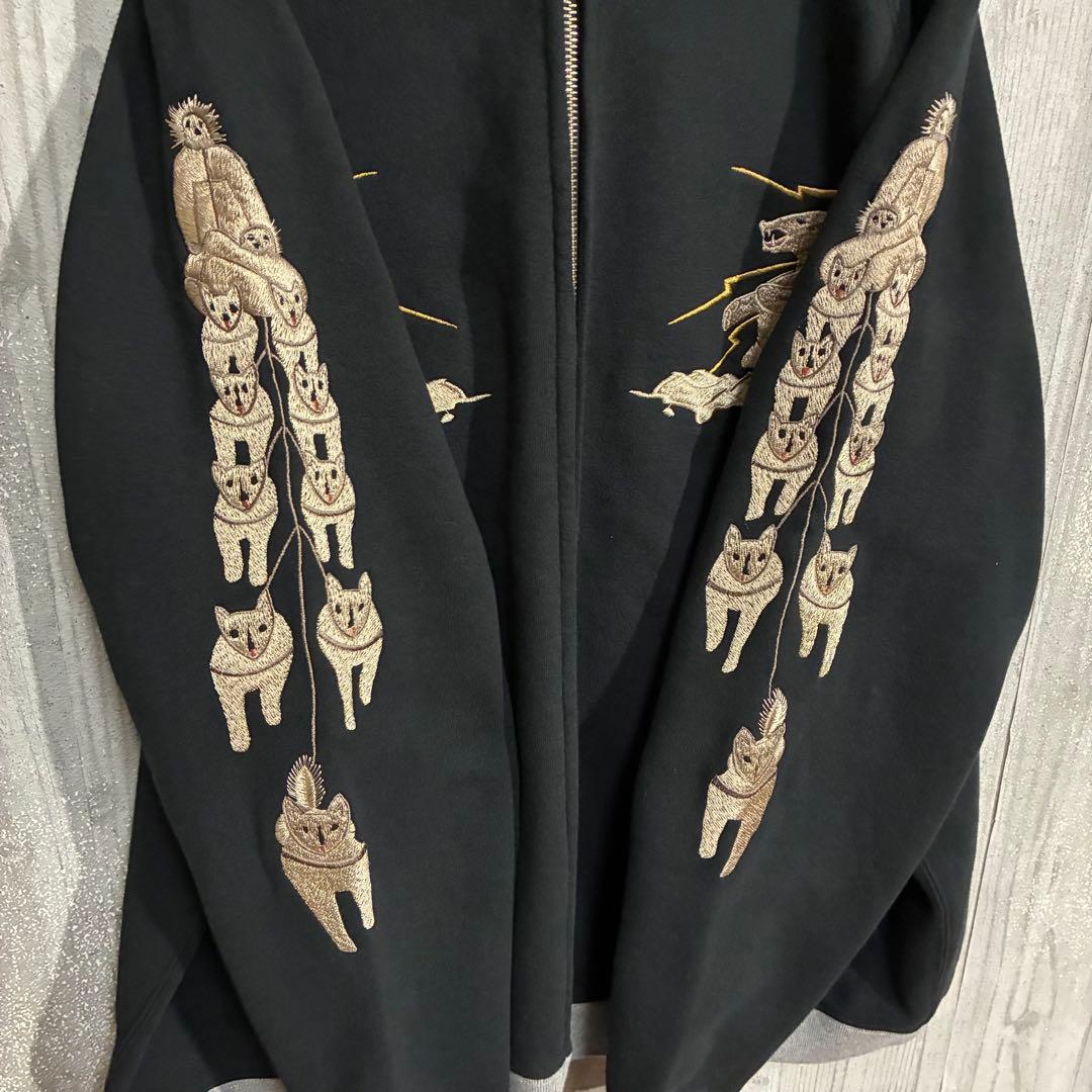 【入手困難】テーラー東洋　アラスカ刺繍　フルジップスウェット　XL
