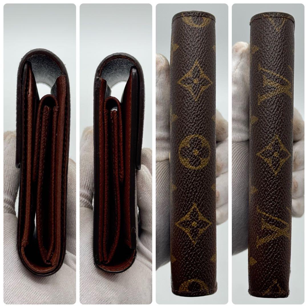 【極美品】ルイヴィトン　モノグラム　エテュイパピエ　三つ折り財布　財布　ブラウン
