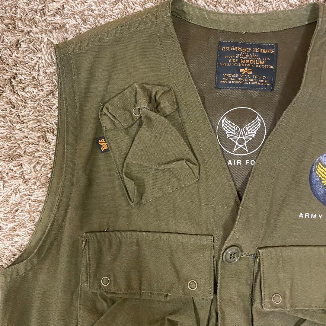 90s　ALPHA　vintage vest　TYPE C-1　USA製