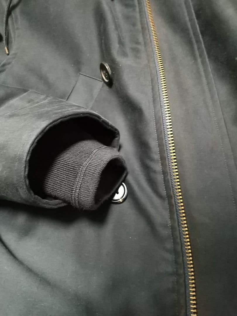 APC フード付きボアモッズコート ネイビー（紺色）