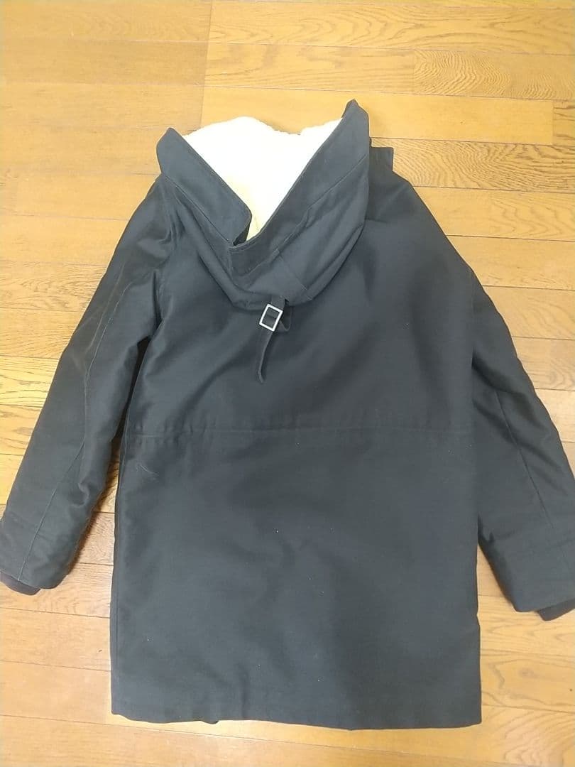 APC フード付きボアモッズコート ネイビー（紺色）