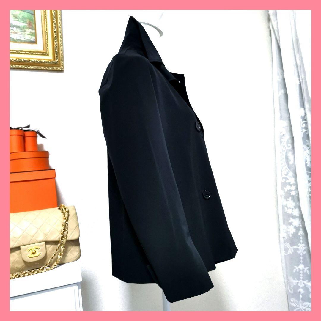 Yuri! MaxMaraシルバータグ黒ショートトレンチコート
