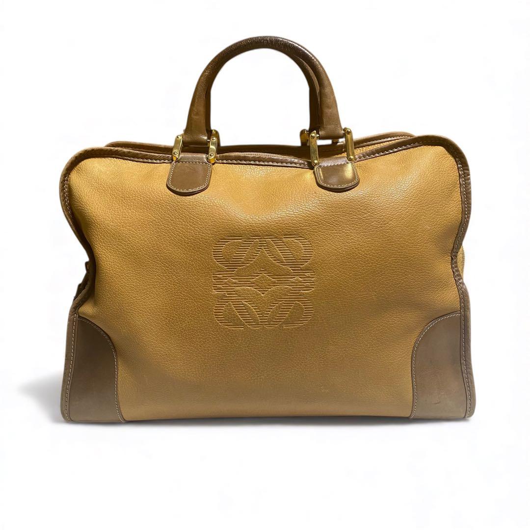 LOEWE ロエベ　アナグラム　レザー ボストンバッグ