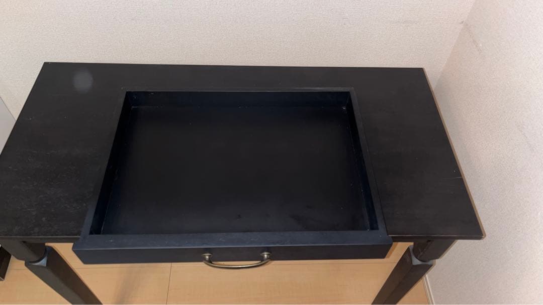 木製デスク　スツール　ブラック