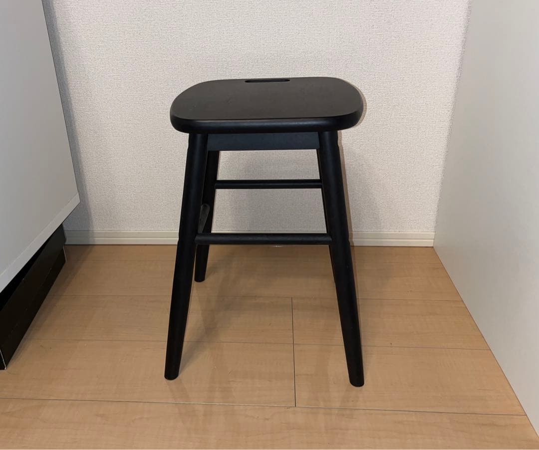 木製デスク　スツール　ブラック