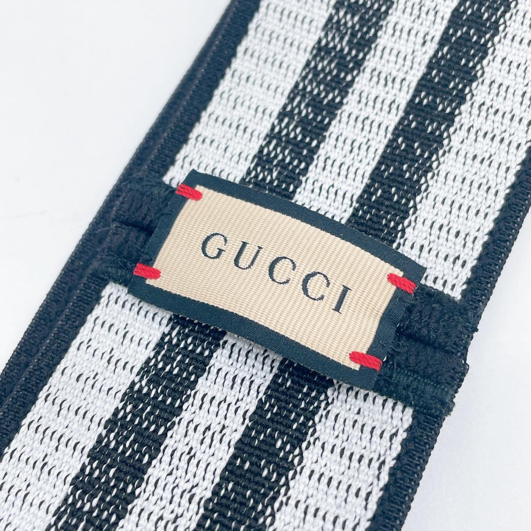 未使用級 GUCCI インターロッキング ヘアバンド　 黒　Mサイズ m440