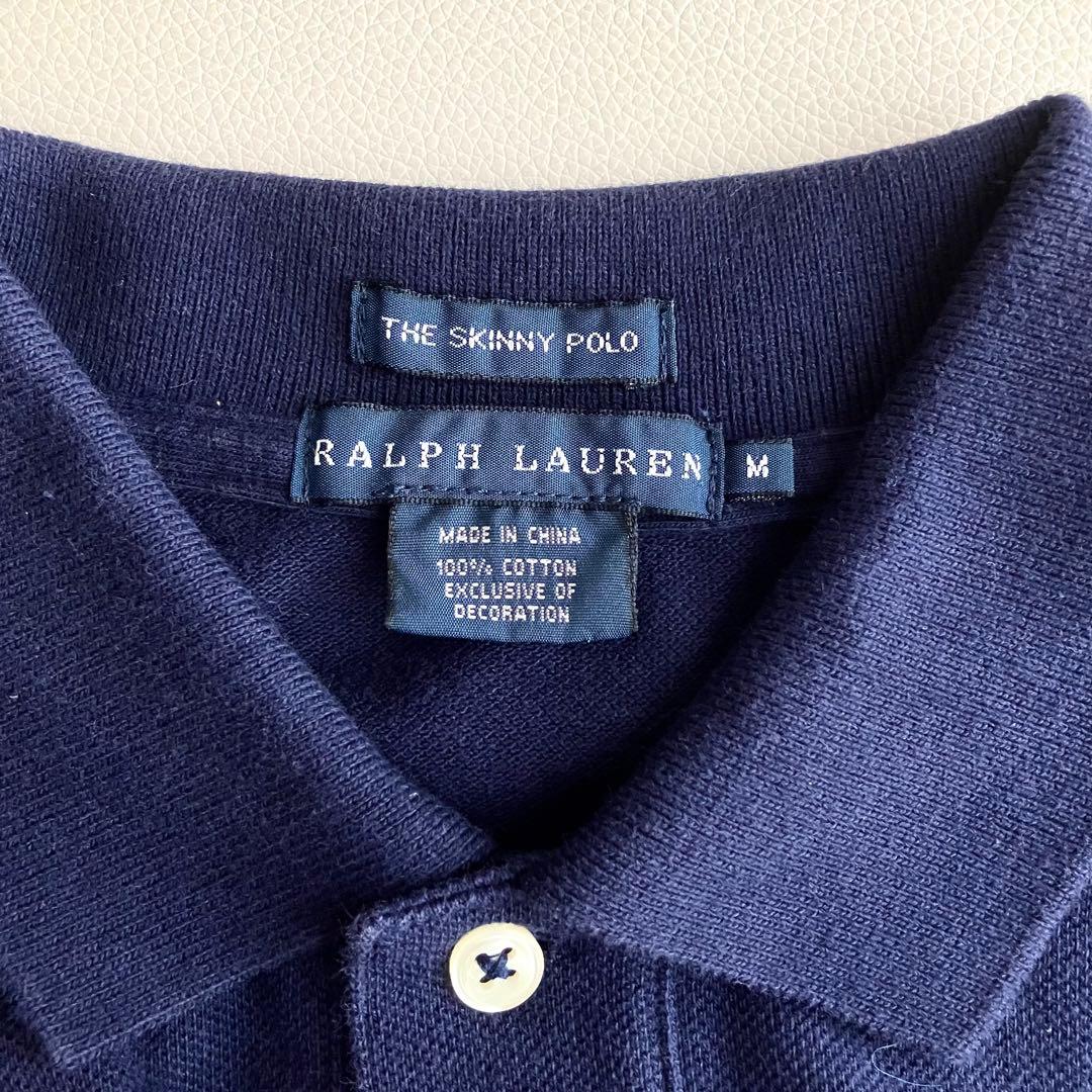 【美品】ラルフローレン ビッグポニー USA THE SKINNY POLO 紺