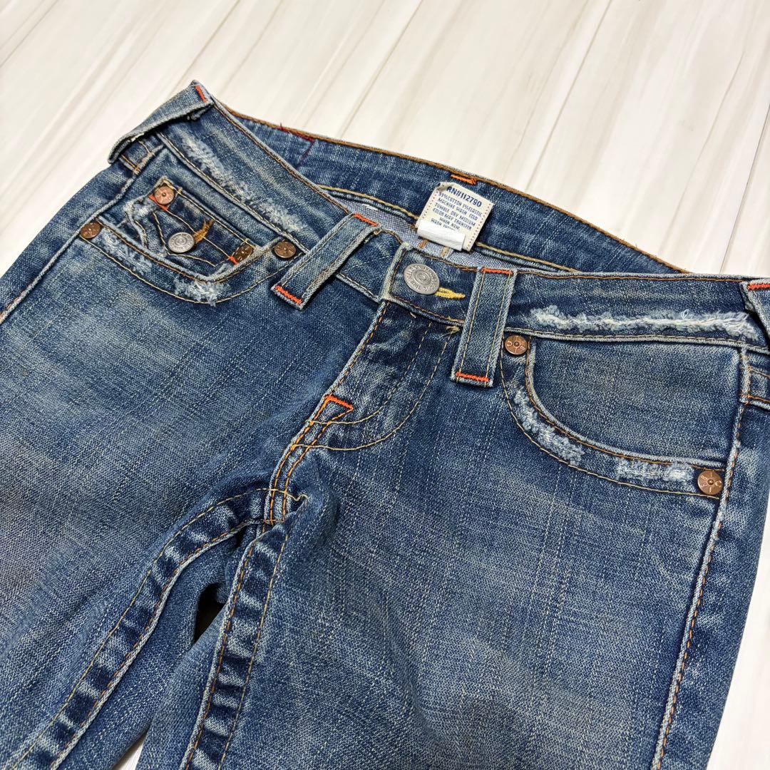Y2K true religion ローライズ フレアデニムパンツ