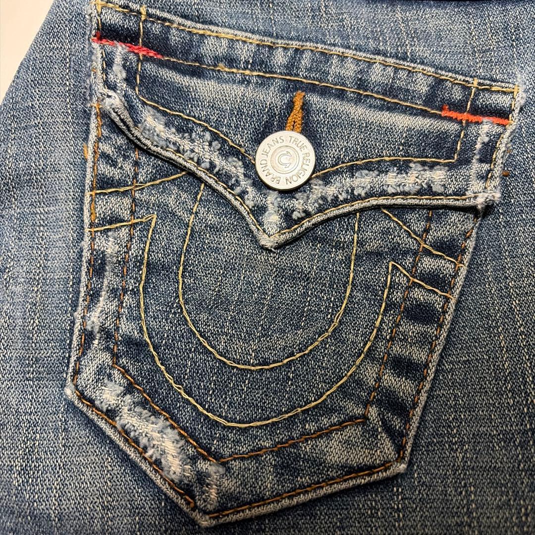 Y2K true religion ローライズ フレアデニムパンツ