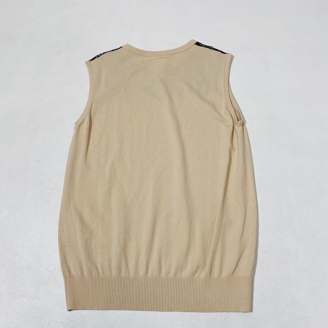 美品 Sov. ソブ ダル糸×レース カーディガン ノースリーブ アンサンブル