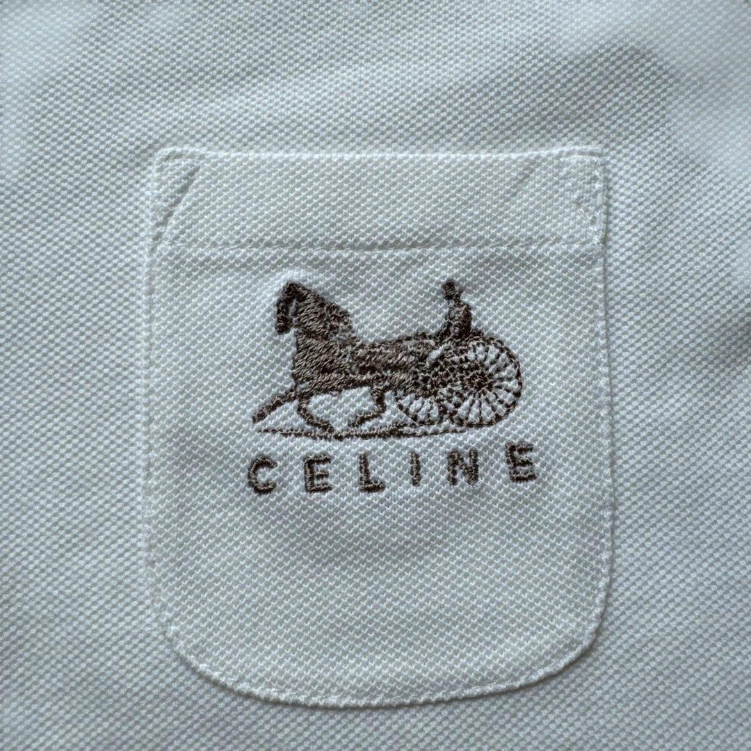 CELINE ホワイト ポロシャツ M