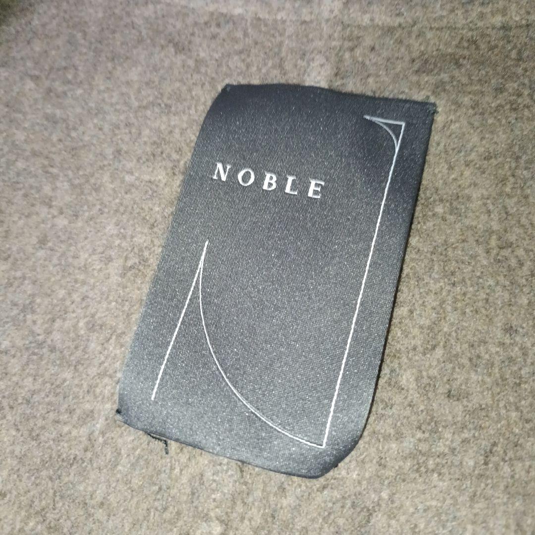 美品■NOBLE super160 ショールカラー リバーコート ブラウン