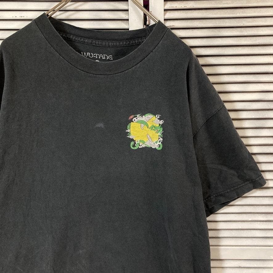 BGQO ラッパー Tシャツ ビンテージ 古着 黒 ウータンクラン 龍 神龍 蛇