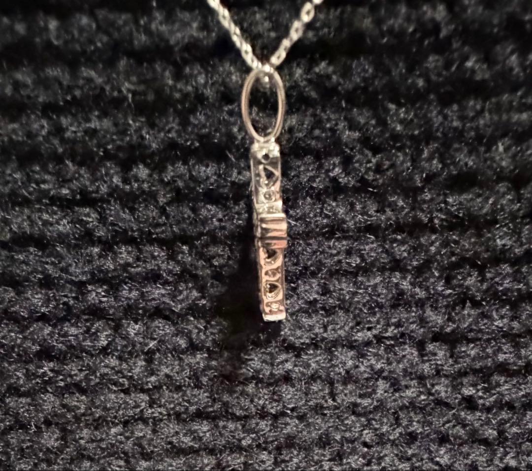 未使用　18K K18WG 18金　クロス　ダイヤモンド　ペンダントトップ