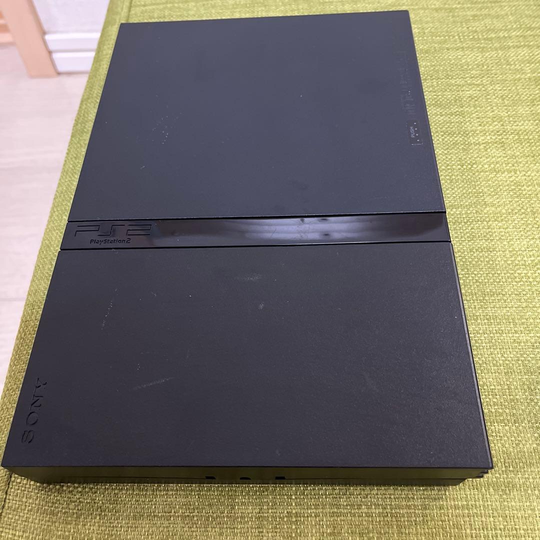 PS2　薄型　本体　ブラック　コントローラー　ケーブル