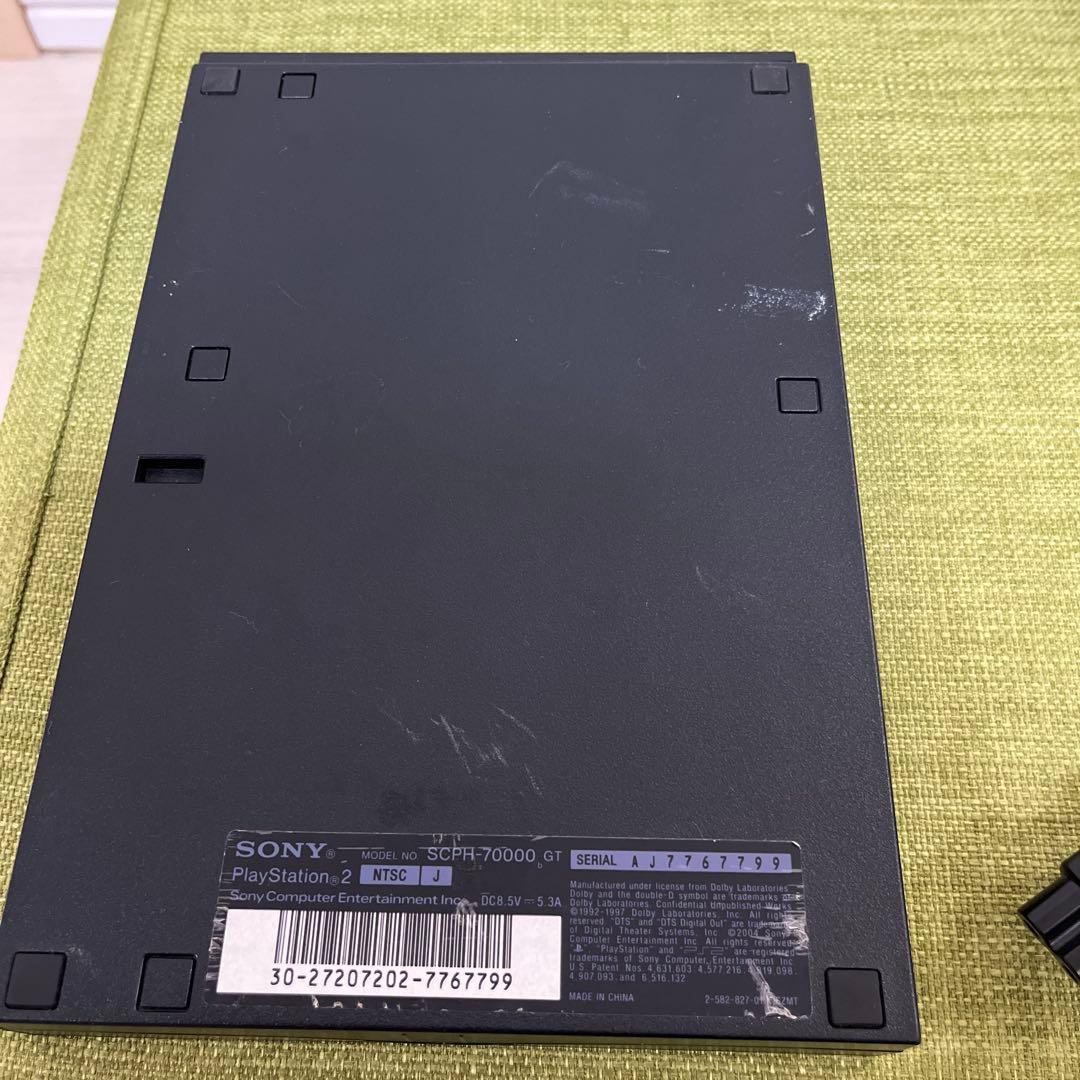 PS2　薄型　本体　ブラック　コントローラー　ケーブル