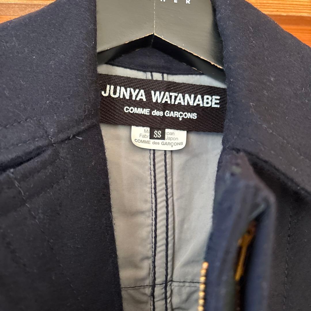 06awJUNYA WATANABE ネイビー ロングコート SS