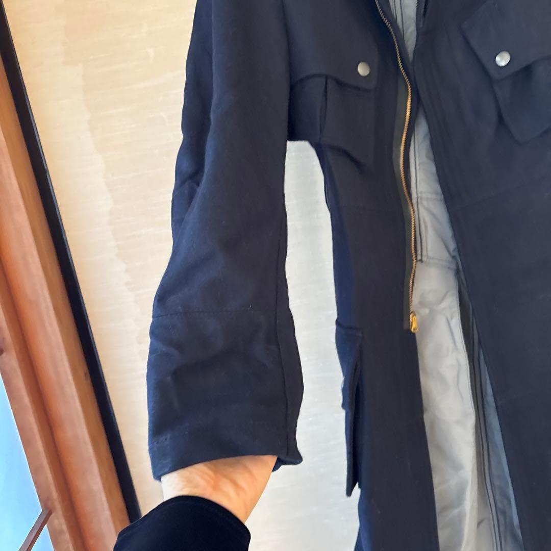 06awJUNYA WATANABE ネイビー ロングコート SS