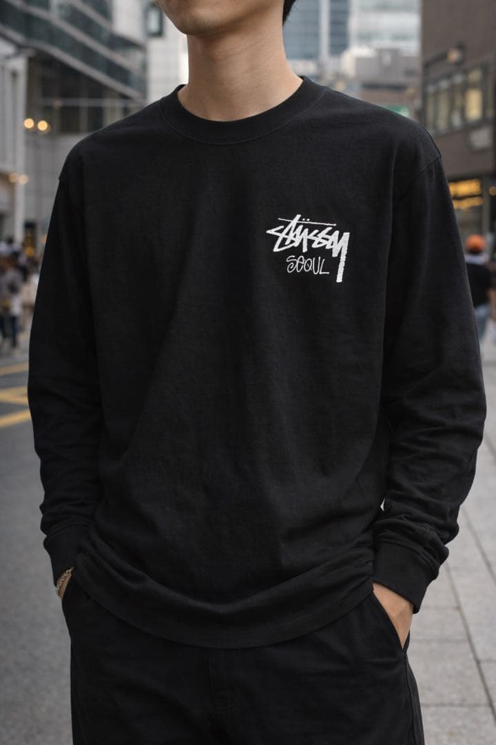 【美品】ステューシー　ソウル　STUSSY ロング Tシャツ Lサイズ
