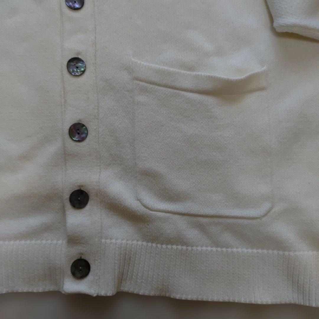 美品　nâgonstans ホワイト ニットカーディガン