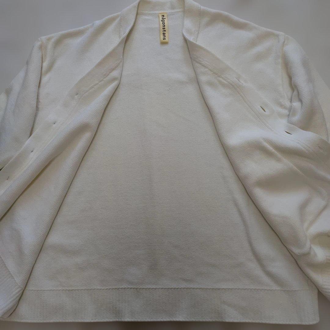 美品　nâgonstans ホワイト ニットカーディガン