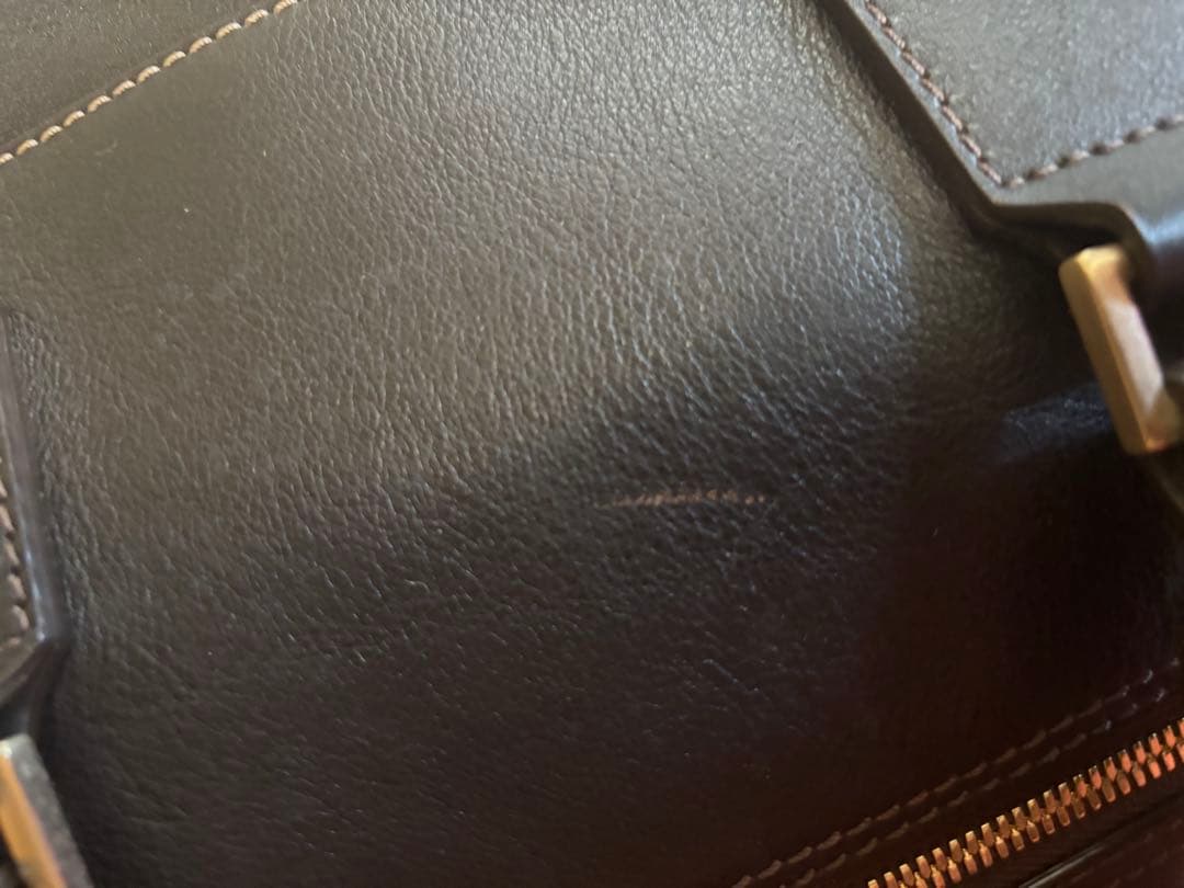 Ermenegildo Zegna ダークブラウン ボストンバッグ