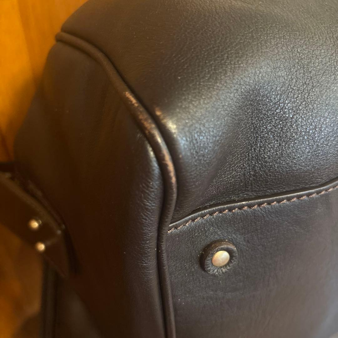 Ermenegildo Zegna ダークブラウン ボストンバッグ