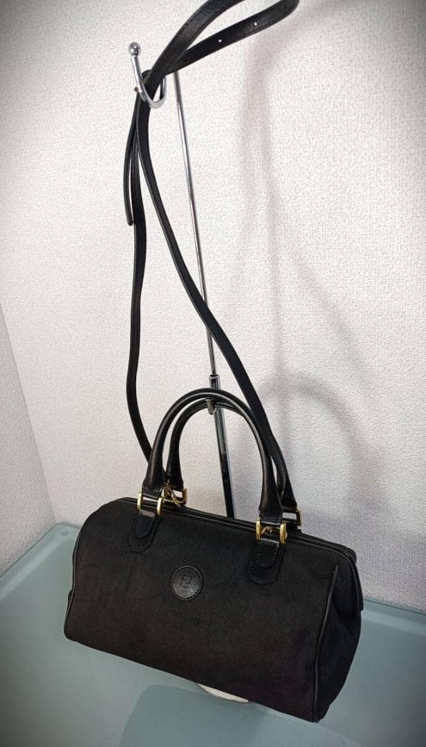 FENDI 黒　ミニボストンバッグ　ハンドバッグ　ショルダーバッグ　2way