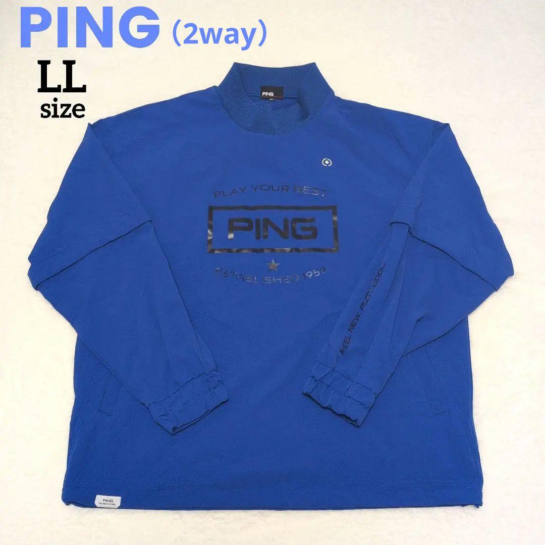 美品♡PING 2way スニード LLサイズ モックネック プルオーバー