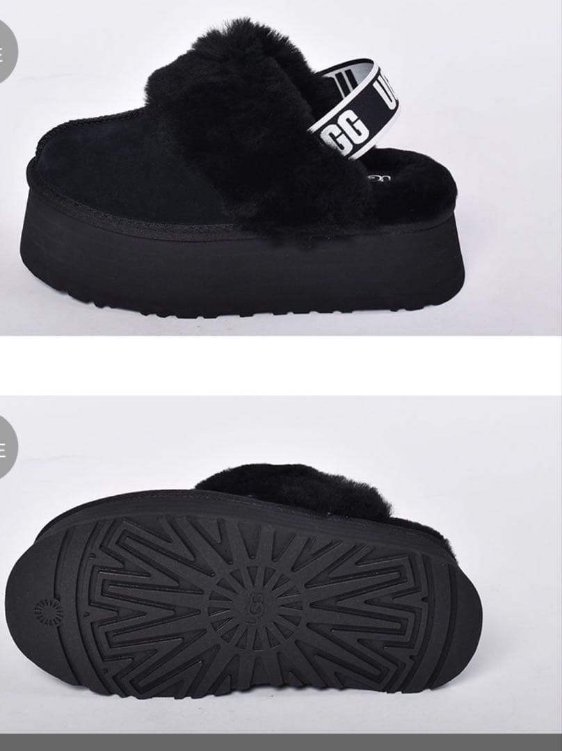 最終値下げ！ UGG ファンケット サンダル BLK 7 (24)