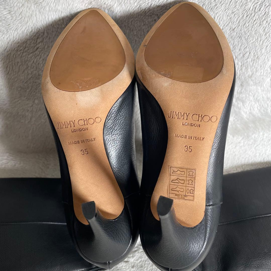 新品‼️Jimmy Choo ジミーチュウ　ロングブーツ　黒ブラック　レザー　本革