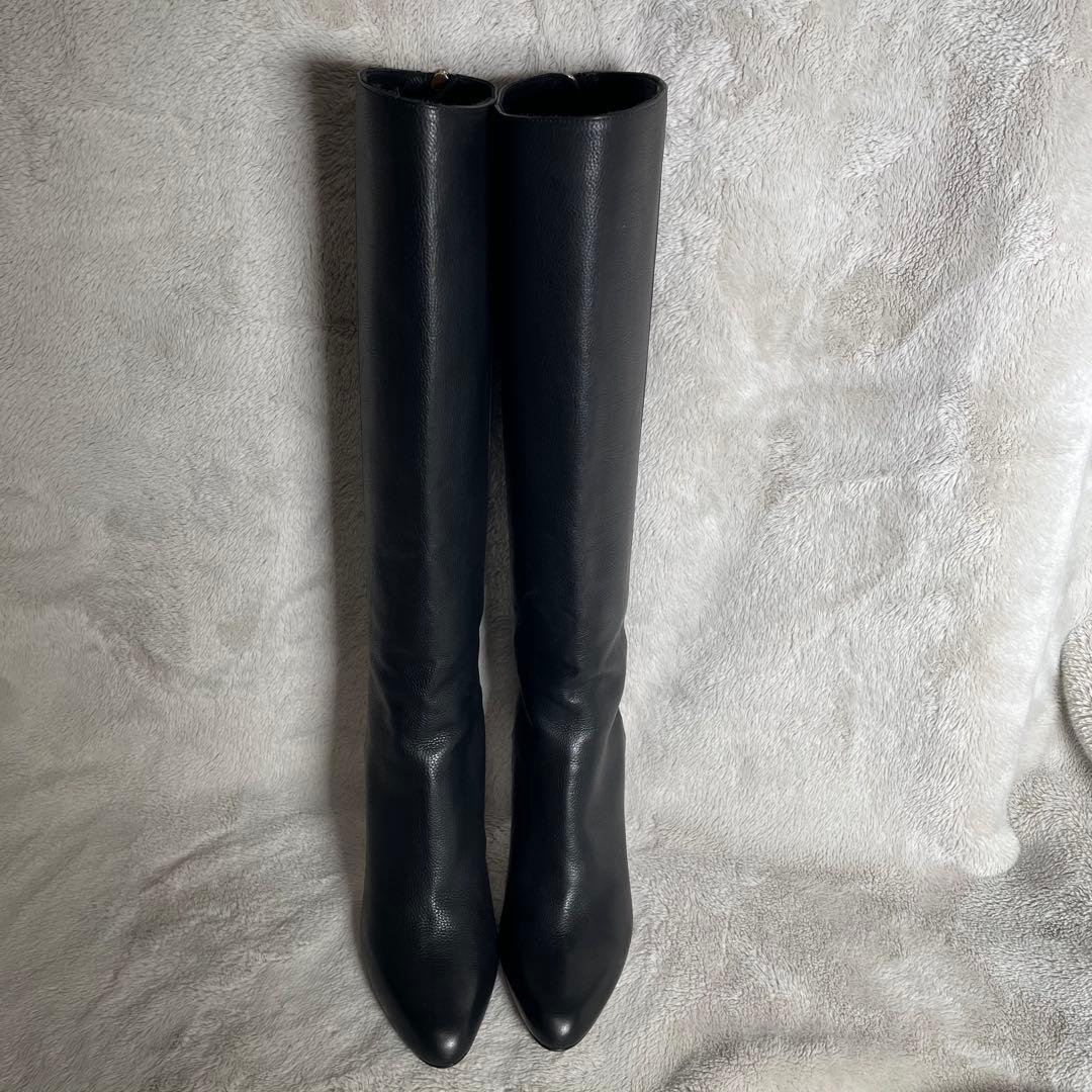 新品‼️Jimmy Choo ジミーチュウ　ロングブーツ　黒ブラック　レザー　本革