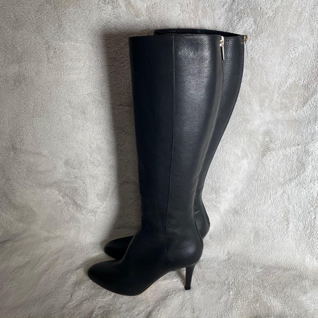 新品‼️Jimmy Choo ジミーチュウ　ロングブーツ　黒ブラック　レザー　本革