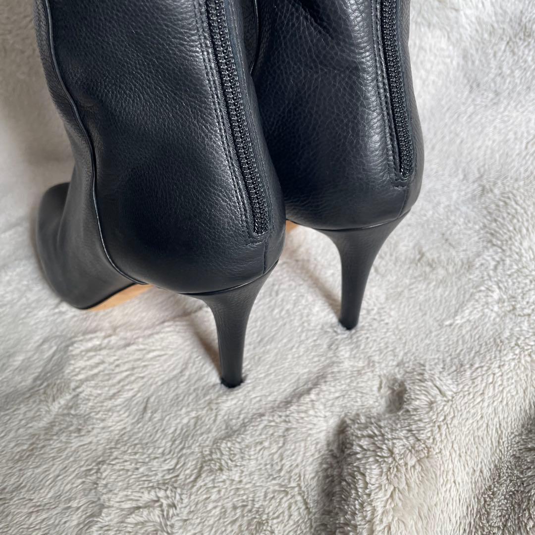新品‼️Jimmy Choo ジミーチュウ　ロングブーツ　黒ブラック　レザー　本革