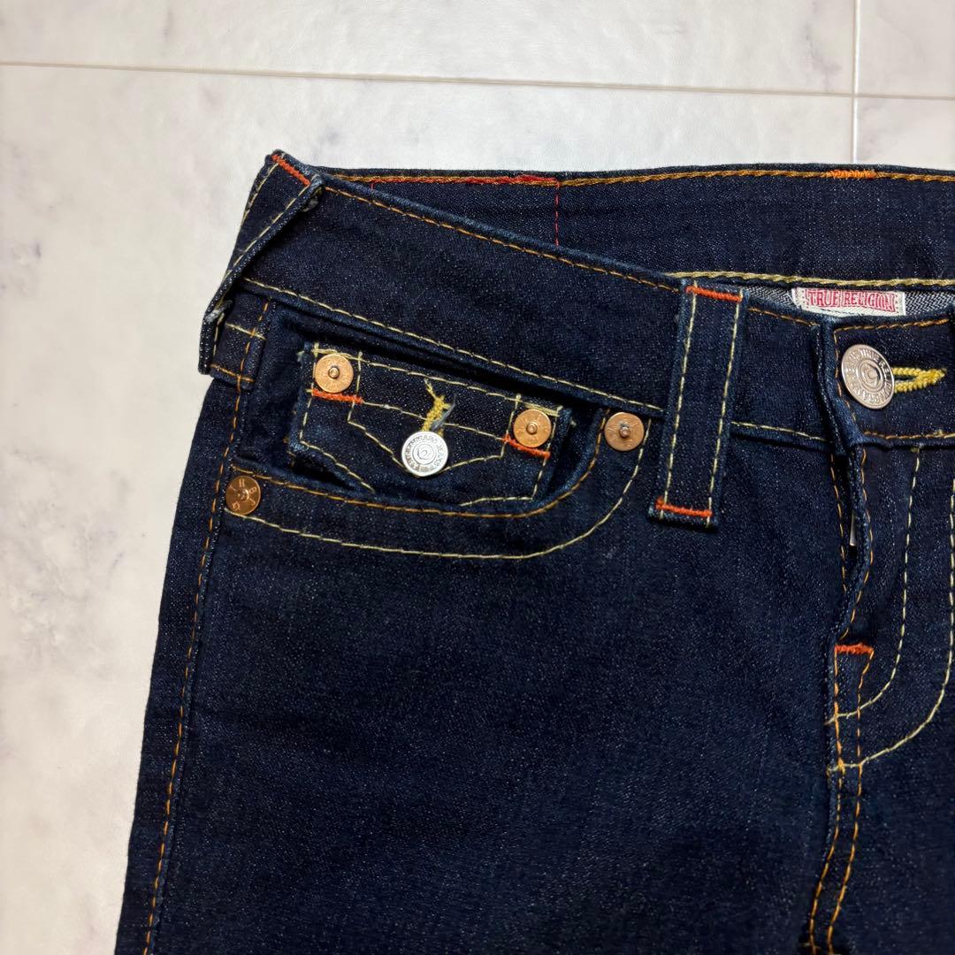 【美品】 TRUE RELIGION JULIE ストレッチ ストレートデニム