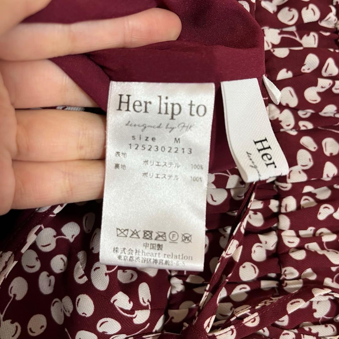 トップス Cherry Pattern Strap Top