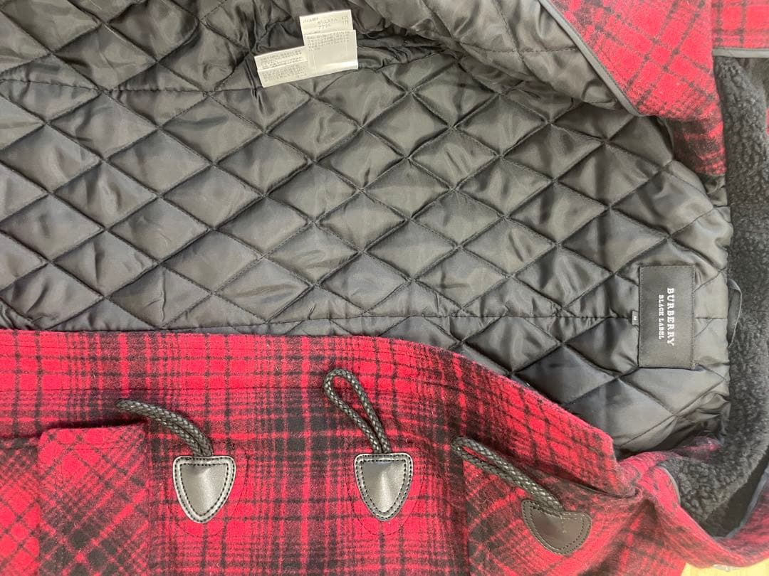 ✨美品✨ BURBERRY BLACK LABEL ダッフルコート チェック 赤