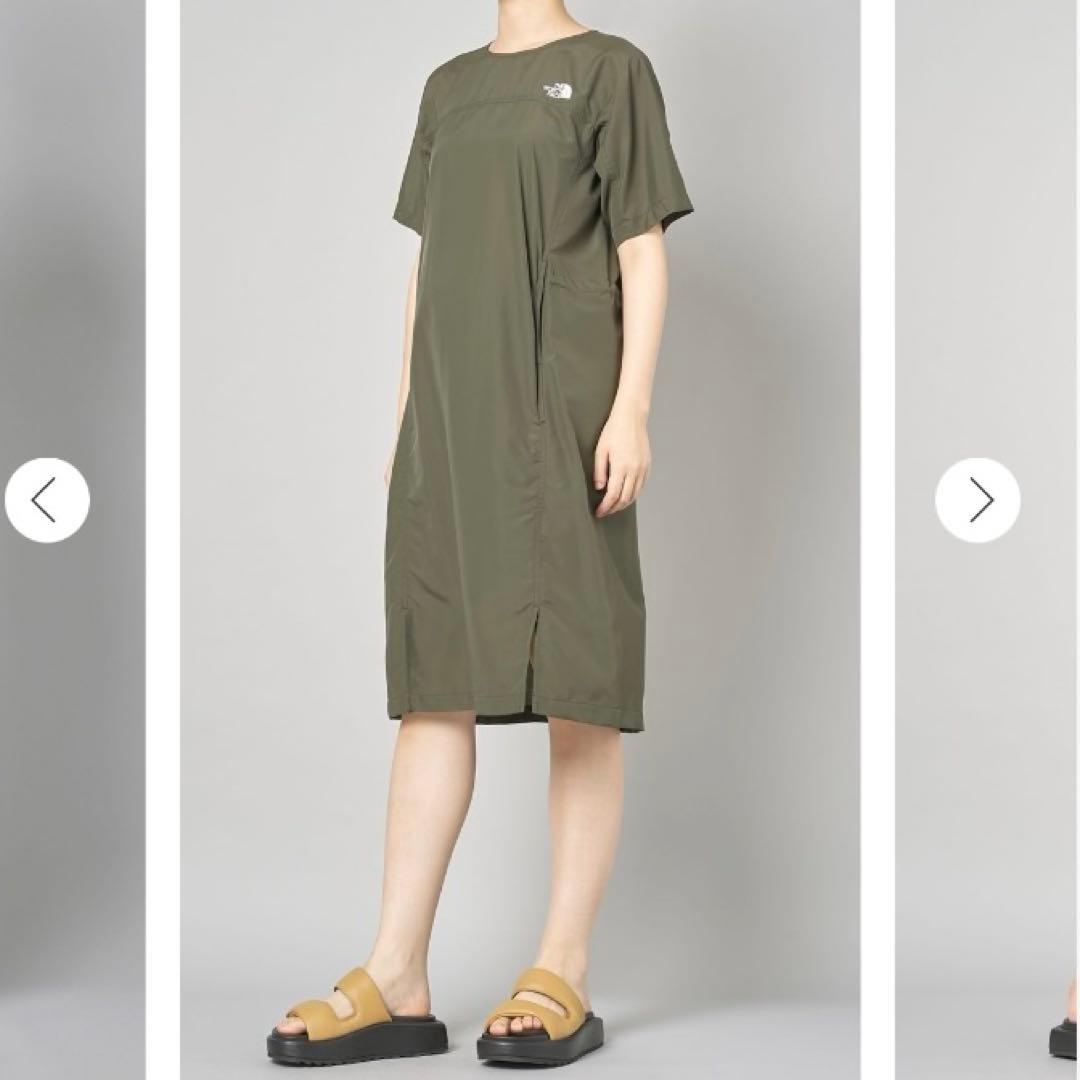 美品✨ノースフェイス カルカワンピース クールネック UV撥水 ニュートープ M