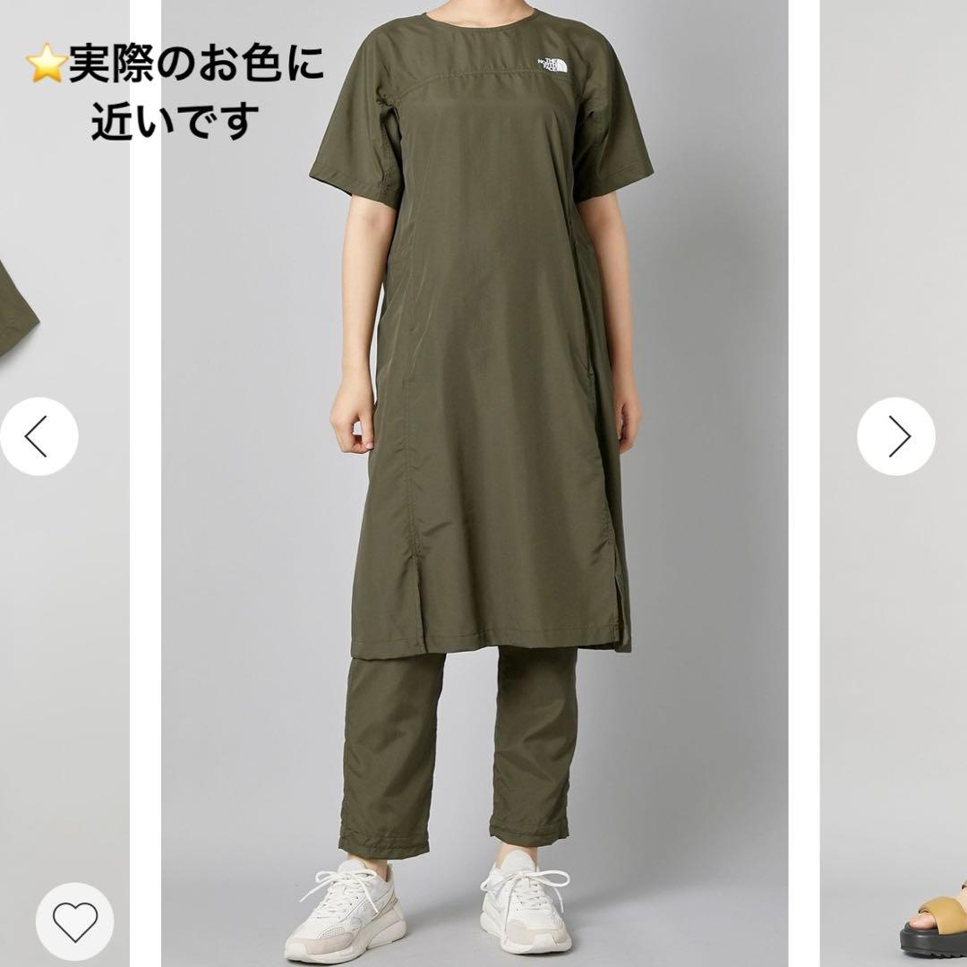 美品✨ノースフェイス カルカワンピース クールネック UV撥水 ニュートープ M