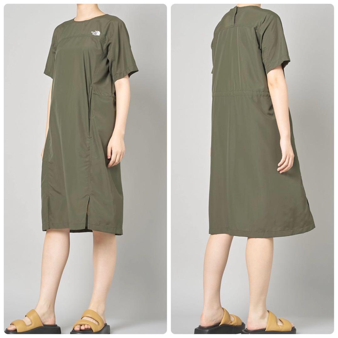 美品✨ノースフェイス カルカワンピース クールネック UV撥水 ニュートープ M